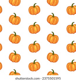 Pumkin seamless pattern vector illustration decoration texture wallpaper vegetable 