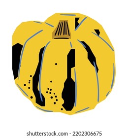 Pumkin for Thanksgiving Decorative Element. Vector isolated illustration.