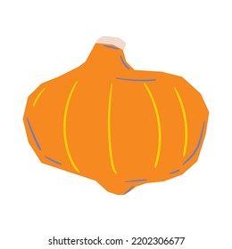 Pumkin for Thanksgiving Decorative Element. Vector isolated illustration.