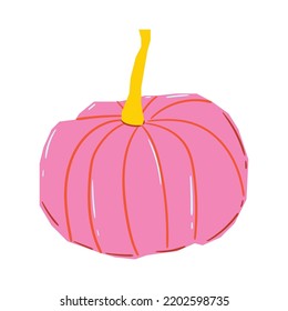 Pumkin for Thanksgiving Decorative Element. Vector isolated illustration.