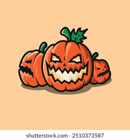 pumkin vector on eps file separated color layers