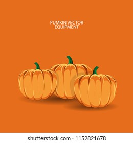 pumkins vector equipment flat design cartoon