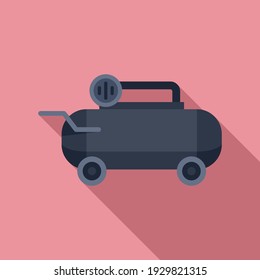 Icono del compresor de aire de la bomba. Ilustración plana del icono vectorial del compresor de aire de la bomba para el diseño web