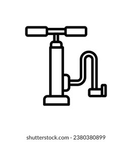 Pump Air Outline Icon Vector Illustration