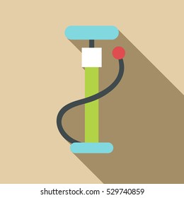 Pump for bicycle icon. Flat illustration of pump for bicycle vector icon for web