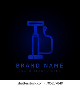 Pump blue chromium metallic logo