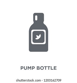 pump bottle icon. pump bottle design concept from Hygiene collection. Simple element vector illustration on white background.