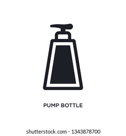pump bottle isolated icon. simple element illustration from hygiene concept icons. pump bottle editable logo sign symbol design on white background. can be use for web and mobile