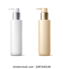 Pump bottle mockup. Cosmetic package blank template