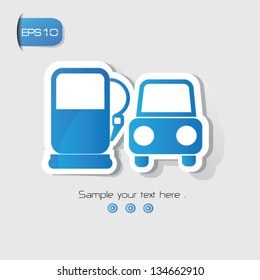 Pump gas sign,vector