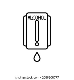 pump hand wash icon, pump vector, alcohol illustration