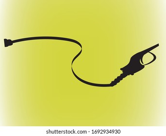 Pump and hose. Gasoline. Oil. Vector. EPS 10.
 
