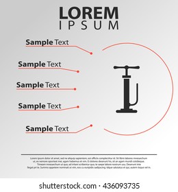 pump icon. pump infographics template