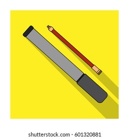Pump for inflating wheels in a bicycle. Outfit of cyclists.Cyclist outfit single icon in flat style vector symbol stock illustration.