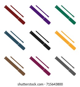 Pump for inflating wheels in a bicycle. Outfit of cyclists.Cyclist outfit single icon in black style vector symbol stock illustration.