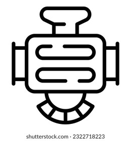 Pump irrigation icon outline vector. Water system. Automatic farm