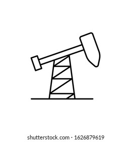 Pump Jack, energy icon. Simple line, outline vector electro power icons for ui and ux, website or mobile application