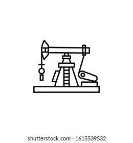 pump jack, energy pump jack line icon. Elements of energy illustration icons. Signs, symbols can be used for web, logo, mobile app, UI, UX