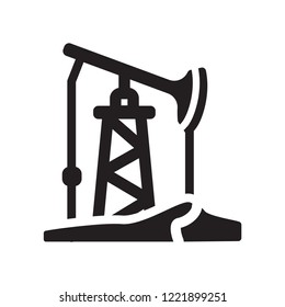 Pump jack icon. Trendy Pump jack logo concept on white background from Industry collection. Suitable for use on web apps, mobile apps and print media.