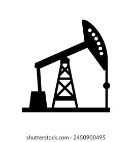 Vector del icono del gato de la bomba. Señal de ilustración de aceite. Símbolo de perforación de aceite. Logotipo de la bomba de aceite.