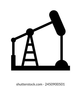 Pump Jack icon vector. Oil illustration sign. Oil Drilling symbol. Oil Pumping logo.