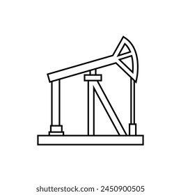 Pump Jack icon vector. Oil illustration sign. Oil Drilling symbol. Oil Pumping logo.