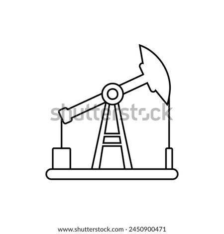 Pump Jack icon vector. Oil illustration sign. Oil Drilling symbol. Oil Pumping logo.
