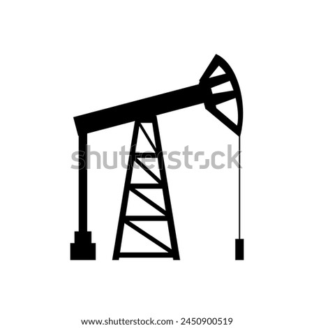 Pump Jack icon vector. Oil illustration sign. Oil Drilling symbol. Oil Pumping logo.