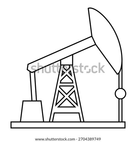 Pump Jack icon vector. Oil illustration sign. Oil Drilling symbol. Oil Pumping logo.