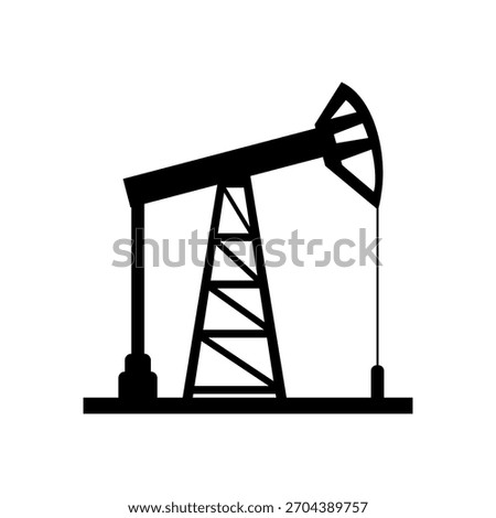 Pump Jack icon vector. Oil illustration sign. Oil Drilling symbol. Oil Pumping logo.