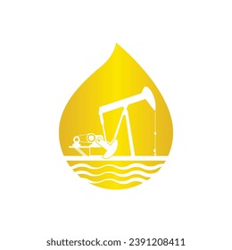 Pumpenbuchse-Logo, Öl-Vektorsymbol