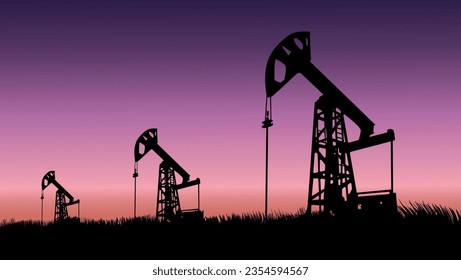campo de aceite de jack de bomba, vector de alta calidad