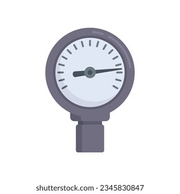 Pump manometer icon flat vector. Gas pressure. Air gauge isolated