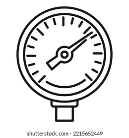 Pump manometer icon outline vector. Gas pressure. Air gauge