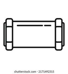 Pump Pipe Icon Outline Vector. Steel System. Industrial Flange