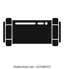 Pump Pipe Icon Simple Vector. Steel System. Industrial Flange