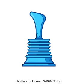 pump plunger cartoon. tool home, pipe home, clean work pump plunger sign. isolated symbol vector illustration
