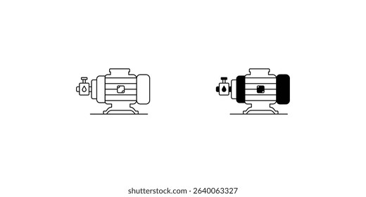 pump set icon with white background vector stock illustration