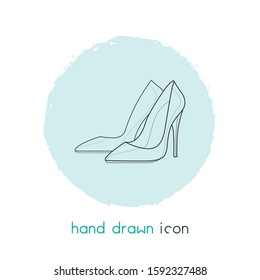 Pump shoes icon line element. Vector illustration of pump shoes icon line isolated on clean background for your web mobile app logo design.