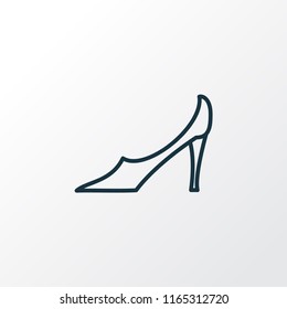 Pump shoes icon line symbol. Premium quality isolated stiletto element in trendy style.