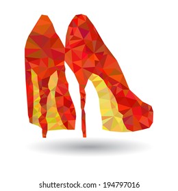 Pump Shoes in origami style 