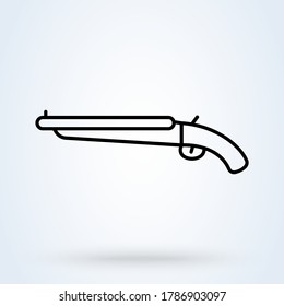 Pumppistole. Vektorgrafik Einfache, moderne Icon-Design-Illustration.