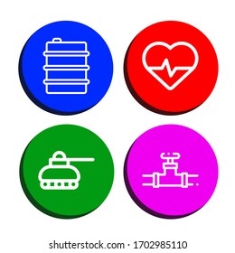 pump simple icons set. Contains such icons as Oil, Cardiology, Tank, Valve, can be used for web, mobile and logo