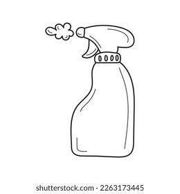 pump spray bottle alcohol liquid, medical disinfection, antiseptic, health care. Isolated on white background. Vector Illustration
