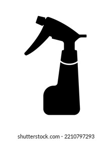 Pump Sprayer Bottle Silhouette, Garden Spray Bottle Illustration.