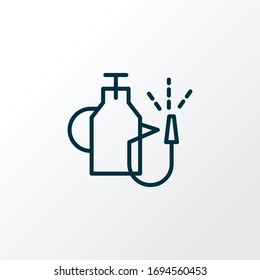 Pump sprayer icon line symbol. Premium quality isolated pest control element in trendy style.