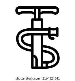pump tool line icon vector. pump tool sign. isolated contour symbol black illustration