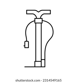pump tool line icon vector. pump tool sign. isolated contour symbol black illustration