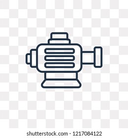 Pump vector outline icon isolated on transparent background, high quality linear Pump transparency concept can be used web and mobile