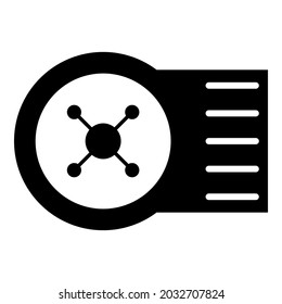 Pump washing machine icon black color vector illustration flat style image